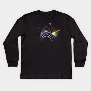 shark side of the moon Kids Long Sleeve T-Shirt